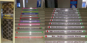 erzurum reklam köprüköy anadolu lisesi kapı merdiven giydirme